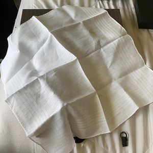 Gieves and Hawkes white linen pocket square